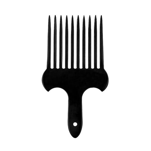 Hårgaffel Kam Sort Plastik Indsats Afro Skridsikker Kam Løft Style 2
