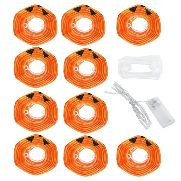 m lange lyktformede eventyrlys med LED-lys for Halloween KLB