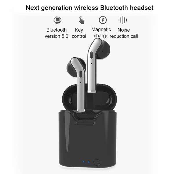 Bluetooth-hörlurar Trådlösa hörlurar Svart