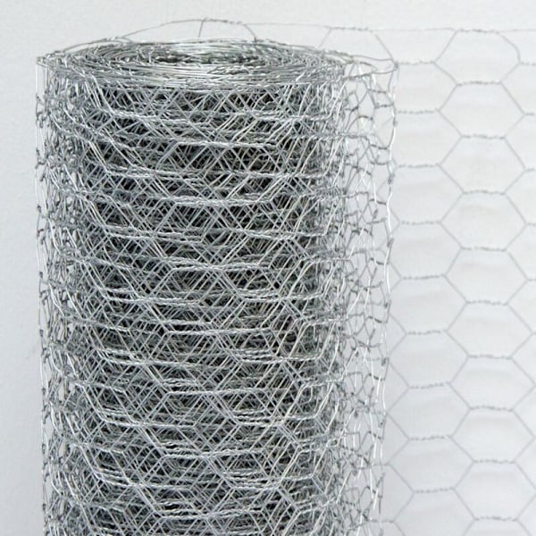 Metallnett for gjerde sekskantet netting: 16x25mm gjerde for dyr og planter Galvanisert -0,1mx6m KLB