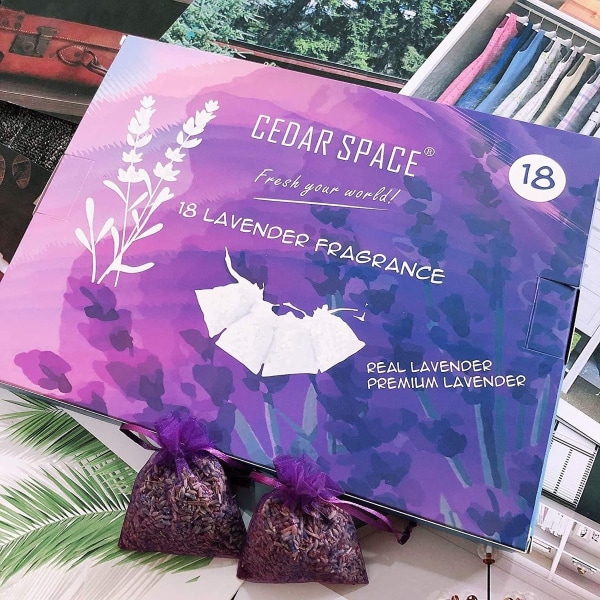 Lavendelposer - 12 pakker naturlige tørrede blomster