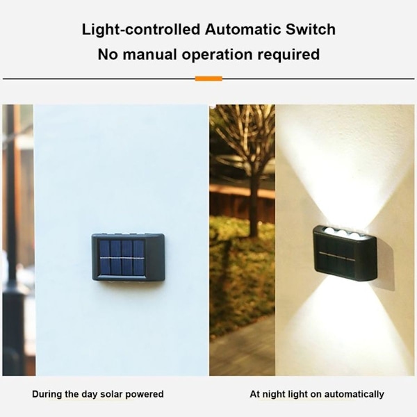 4LED Ni-MH Solcelle Have Lamper til Udendørs Have Dekoration Væglampe