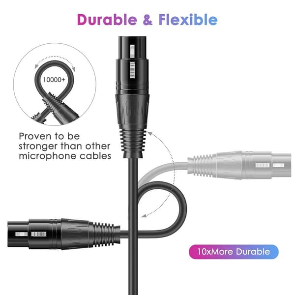 XLR-kabel han til hun 1 meter - XLR-kabelmikrofon