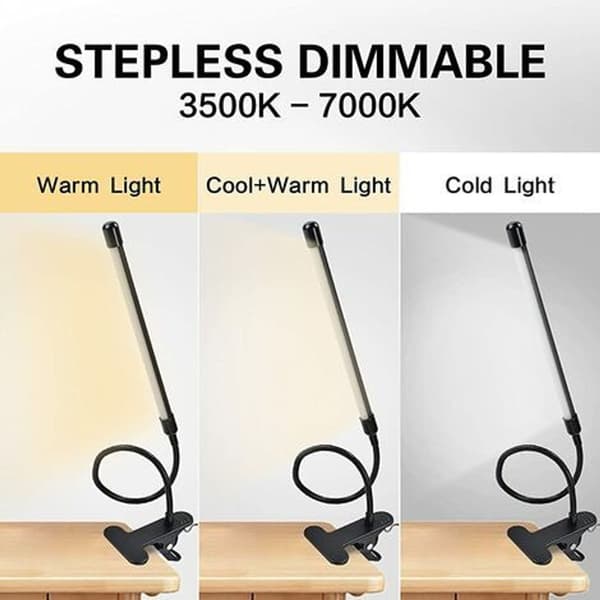 LED-skrivebordslampe Klemmelampe KLB