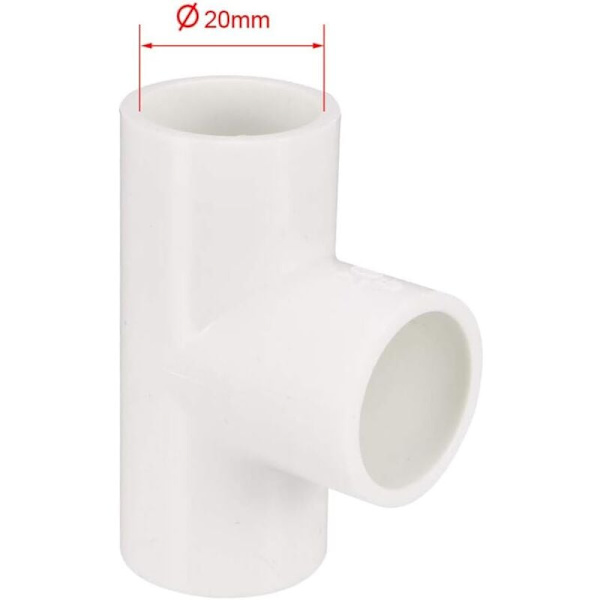 20mm T-koppling PVC-rör Koppling T-koppling 20mm, 10-pack KLB