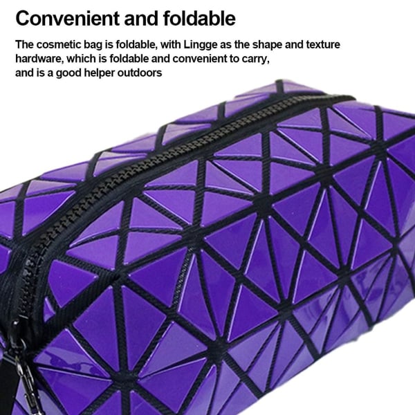 Ljusande pennväska med stor kapacitet för case för lila KLB