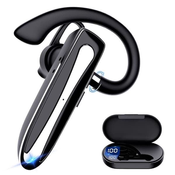 Bluetooth-headset med mikrofon, håndfri trådløst headset, mobiltelefon i øret med