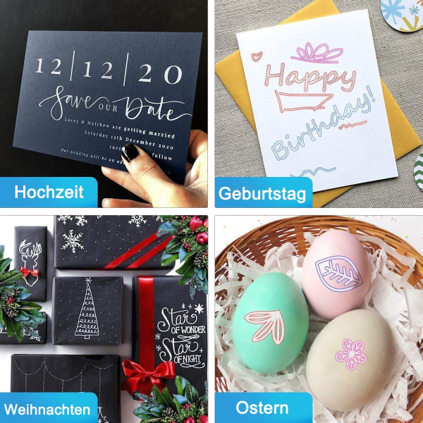 Outline Magic Pens Advent Calendar Tytöt 12 Väriä Kaksinkertainen Linja Glitter Kynät KLB