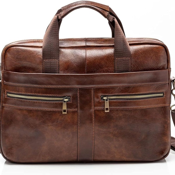 Herre lædermappe - brun laptoptaske
