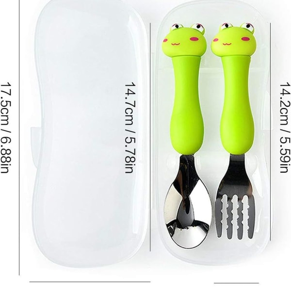 Children's cutlery with fork and spoon, stainless steel