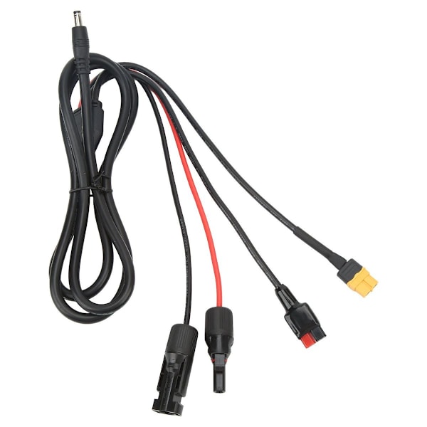 til 4 solpanel han til DC 5,5 x 2,1 mm adapterforlængerledning KLB