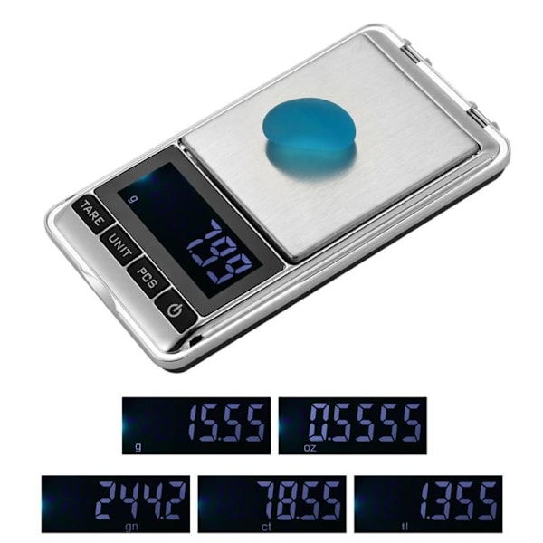 Lommeskala presisjonsvekt digital vekt skala 300 G 0,01 G mini digitalvekter
