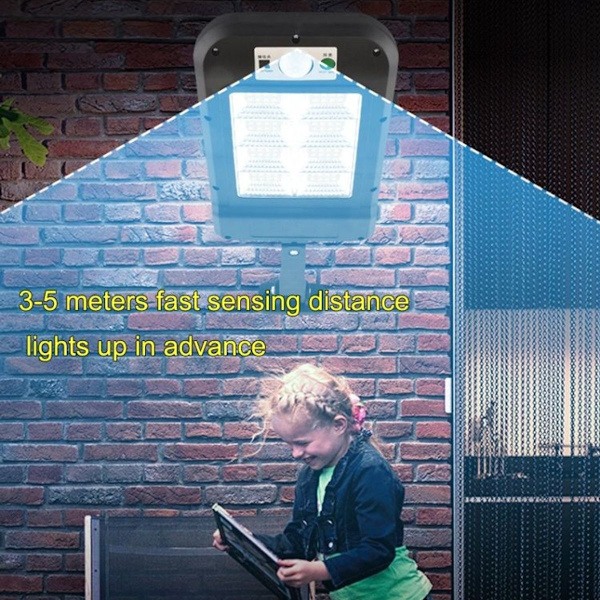 Solcellsbelysning för utomhusvägg, vattentät, med rörelsesensor för människokropp