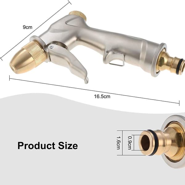 Metall Vattenspruta, Högtrycksspruta, Tålig Trädgårdsslang