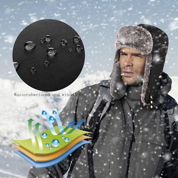 Unigear Unisex Vintermössa med Öronlappar Varm Snösäker Flygarmössa Konstpäls