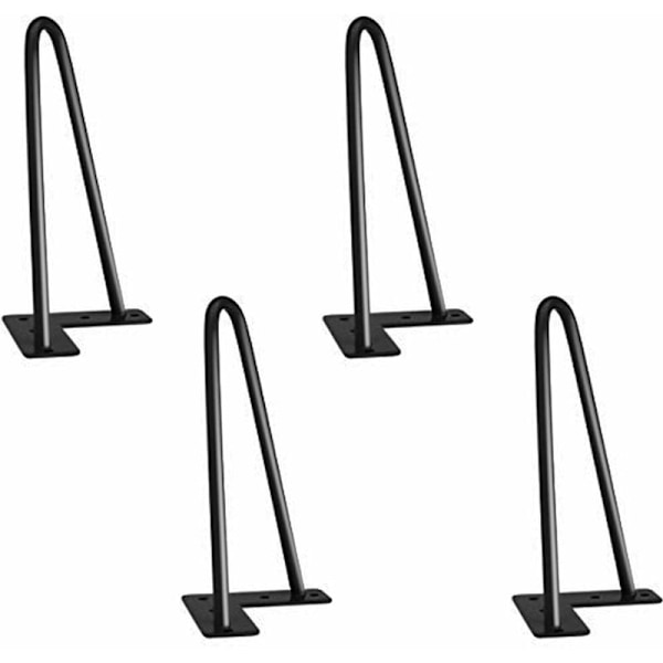 Skandinaaviset huonekalujalat 4 kpl Diy Pin -jalat Pöydän jalat Tuolin jalat 20 ruuvilla + 4 jalkasuojaa, H25cm-2 tankoa KLB