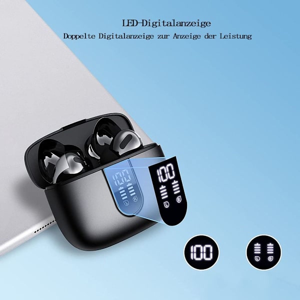 Korvakuulokkeet Bluetooth mikrofonilla, Ipx5 vedenpitävät USB C -kuulokkeet