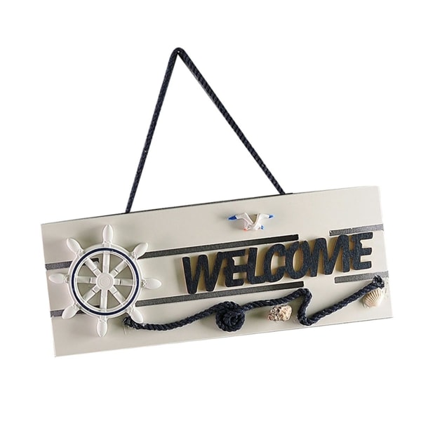 Ocean Style Welcome Sign Hanging Wall Sign Decoration for KLB