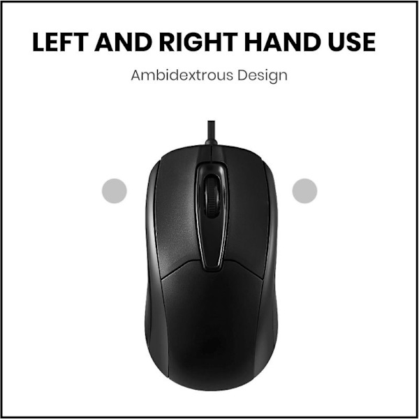 USB-johdollinen hiiri, erityisesti suunniteltu kannettaville tietokoneille, toimistoon, kompakti ja kannettava