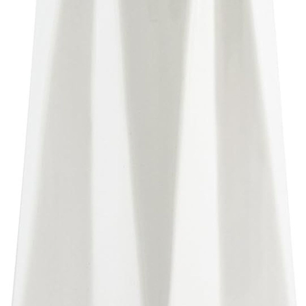 Rivet Modern Angled Stoneware Vase 36.5cm Tall White