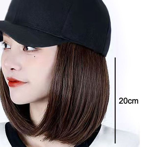 Baseballcaps med hårfølengelser rett kort bob frisyre Shape3