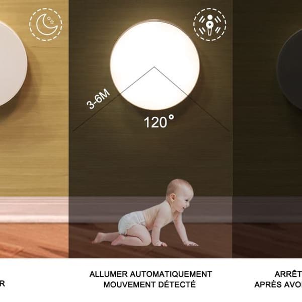 LED-nattelys, magnetisk indendørs bevægelsessensorlampe med gratis fragt KLB