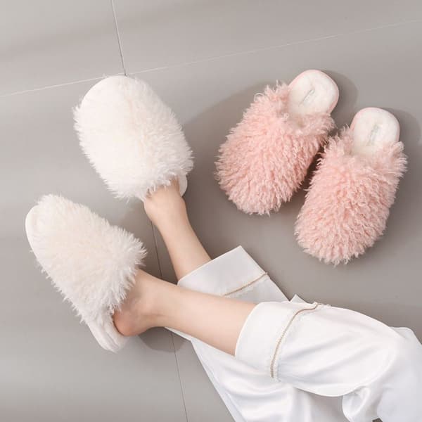 Bomuldsslippers, vinterplys-slippers, hjemmey