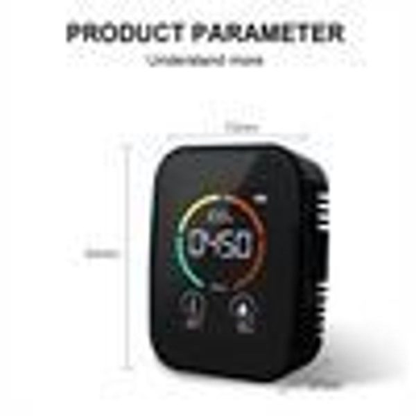 5 i 1 CO2-mätare digital temperatur fuktighetstestare TVOC KLB