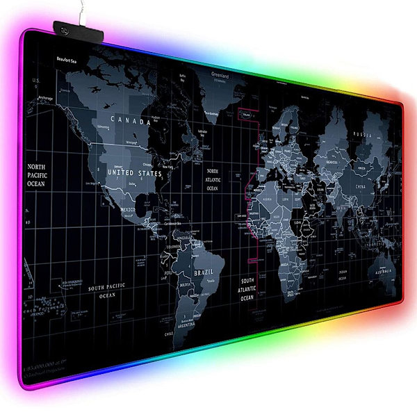 RGB Gaming Musmatta LED Musmatta Slät Yta Kort 800x300x4mm