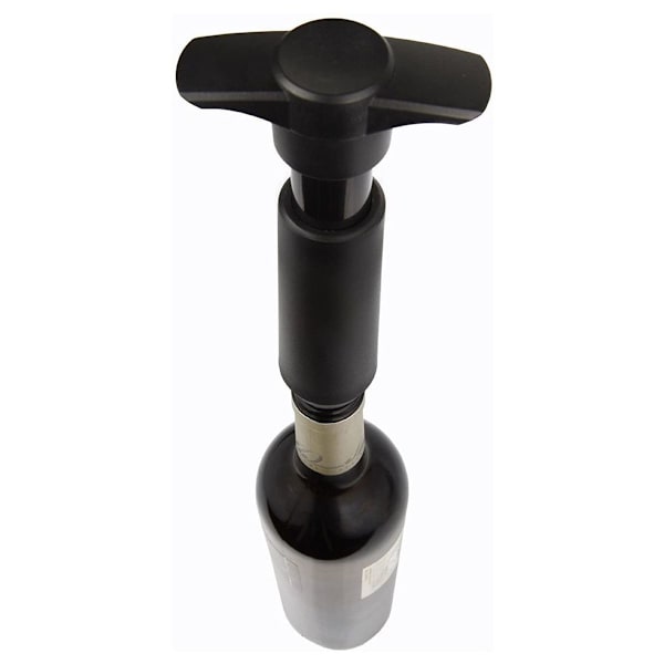 Svart pump med vinsparare, håller vinet fräscht (svart pump + 4 KLB)
