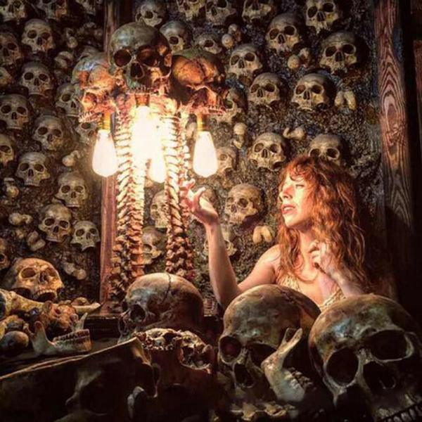 Skeletlampe Skelet Natlampe Halloween Industri KLB