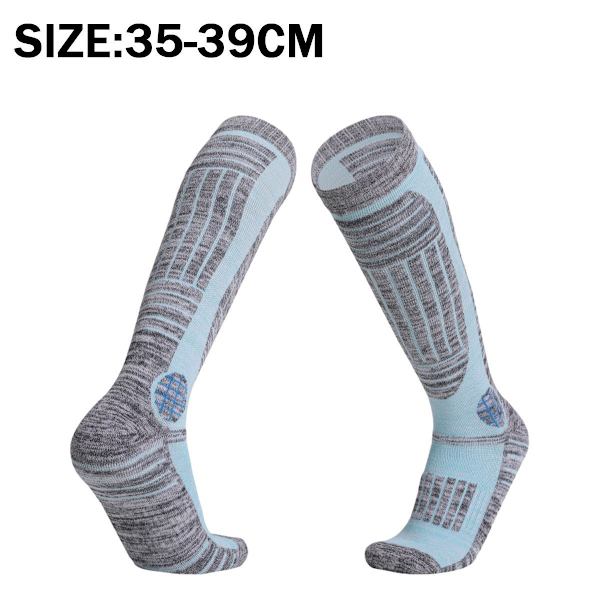 2-pack skidstrumpor för skidåkning, snowboardåkning, utomhusaktiviteter, blå + gul KLB