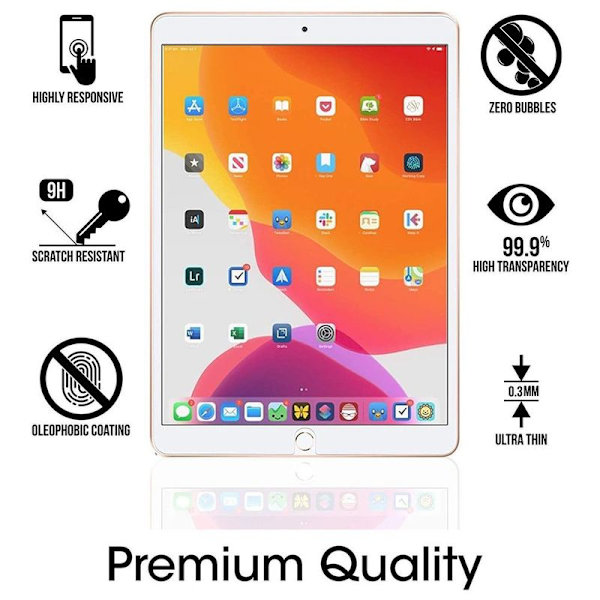2 kpl karkaistua näytönsuojaa iPad Pro 10.5 tuuman laitteelle, yhteensopiva