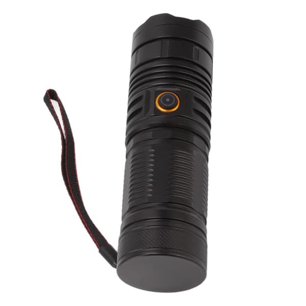 LED-lommelykt, USB-oppladbar, superlys aluminiumlegering KLB