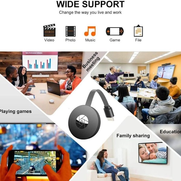 Trådlös HDMI-skärmadapter WiFi-skärmspegel Dongle Bärbar