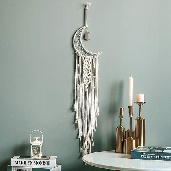 Macrame väggbonad bohemisk gobeläng månvävd gobeläng handgjord KLB