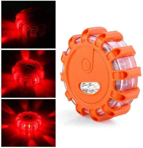 Orange LED-batteridriven signalljus