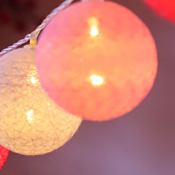 Fargede lys LED plastball jul nyttår KLB