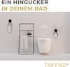 Toiletpapirholder med reb sort mat, skruemontering, toiletpapir