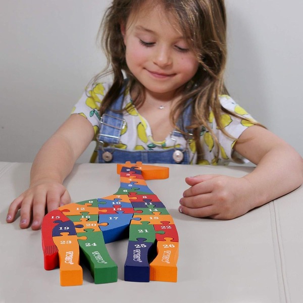 Trädjurpussel Alfabet Bokstavspussel Barn Toddler Leksaker för tidig inlärning - Gi KLB