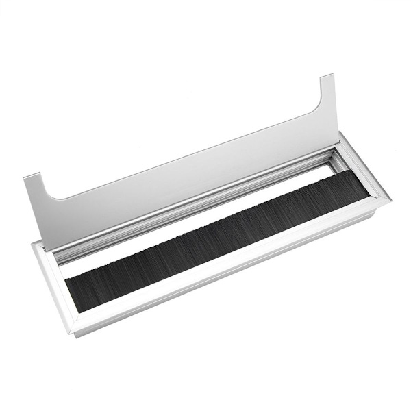 Kvadratisk aluminiumkabelgenomföring för skrivbord KLB