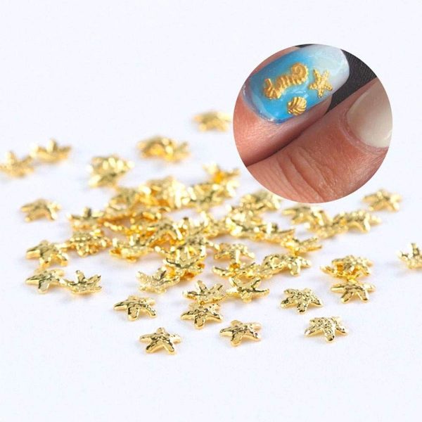 Nagelkonst Paljetter Glitter Kits Nagelkonst Dekaler Nageltillbehör 3D Guld Nagelkonst Dekora KLB