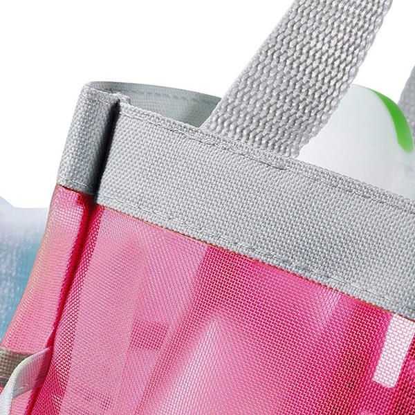 7 lommers dusj caddy tote, mesh, rosa KLB