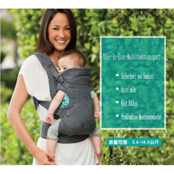 Infantino Flip Advanced 4-in-1 baby - Ergonominen baby 4 KLB:llä