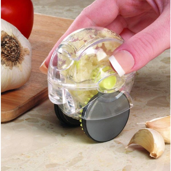 Garliczoom Hvidløg Hakker Køkken Gadget Rulle Hvidløg Hakker Manuel Hurtig Hvidløg Mølle Mini Hvidløg Vogn, En Størrelse, Sort