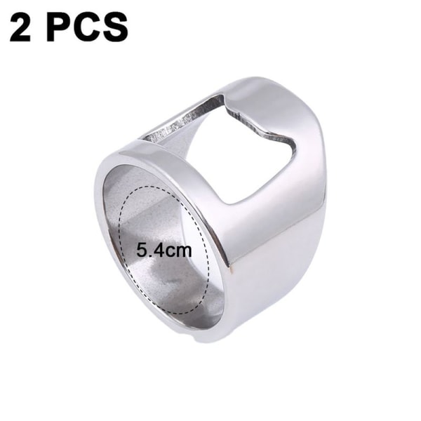 Bottle Opener Ring for Men Bar Versatile Stainless Steel Ring White