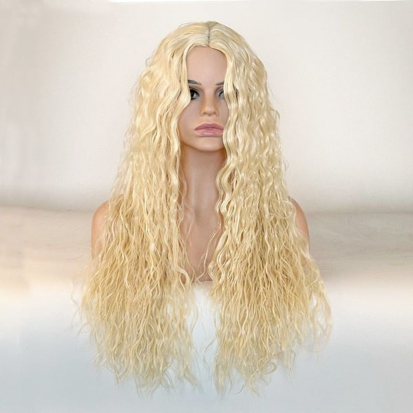 Real hair wig women's everyday wear party Halloween heat-resistant perc