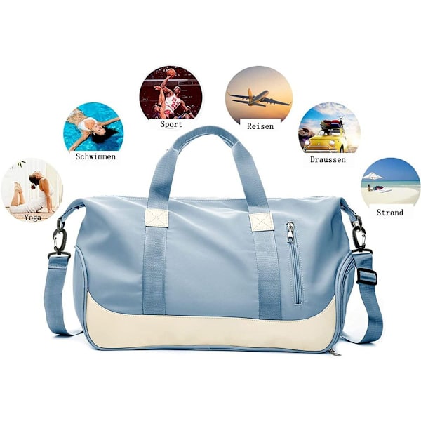 Sportsbag for menn og kvinner weekender bære treningsbag over