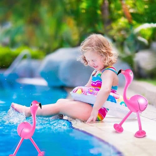 oppblåsbare rosa flamingoer - festdekorasjon