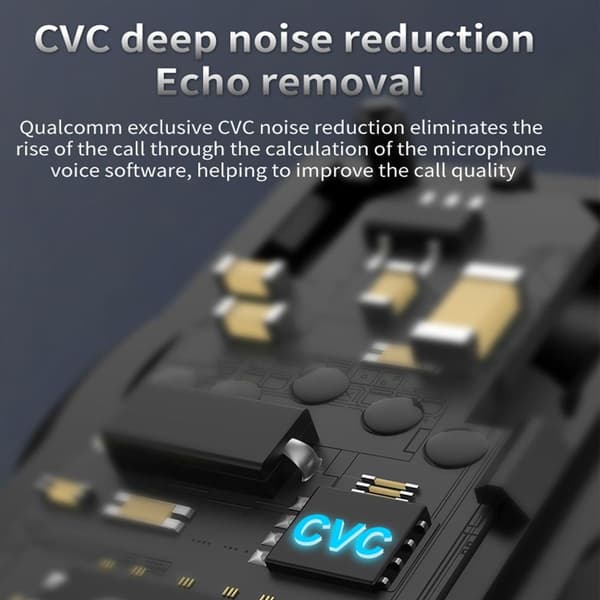 Bluetooth-headset for mobiltelefoner, Bluetooth-øretelefoner V5.0,